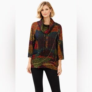 FUNSPORT Colorful Cowl Neck Sweater